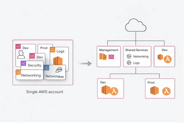 Il problema non è AWS. È pensare ancora per account singolo